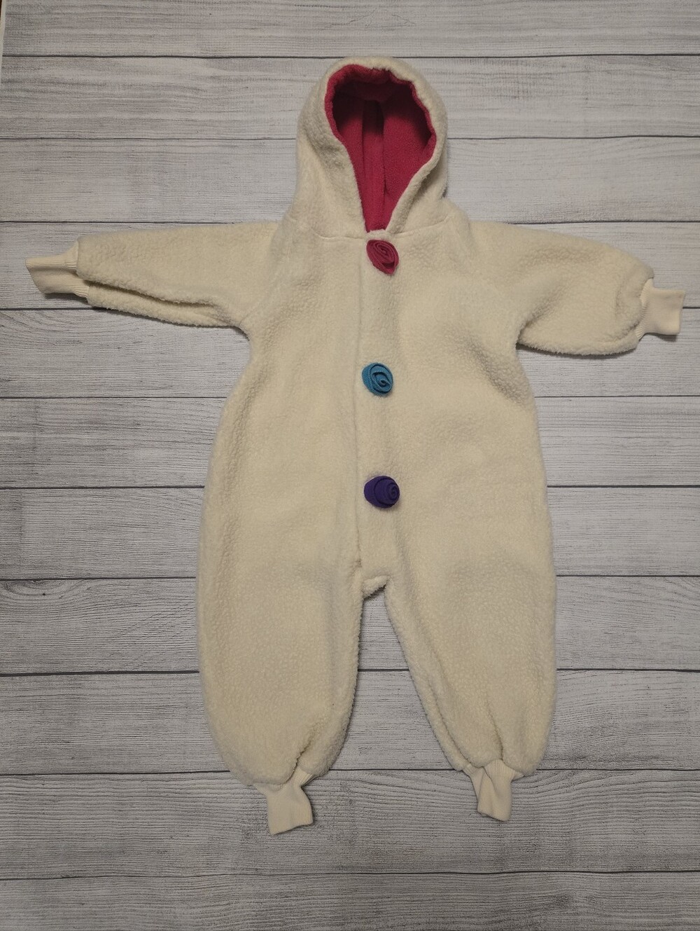 Baby Mac Cozy Cream Hooded One-Piece